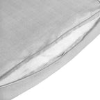 Greemotion 2 pz. Set sedie a dondolo girevoli da esterno Sintra con cuscino lombare blu grigio: Struttura in acciaio, resistente a sbiadimento e raggi UV