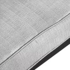 Greemotion 2 pz. Set sedie a dondolo girevoli da esterno Sintra con cuscino lombare blu grigio: Struttura in acciaio, resistente a sbiadimento e raggi UV