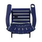 2pk Bellwood Outdoor Acacia Wood Folding Adirondack Chairs Navy: Cup Holders, Weather-Resistant - Christopher Knight Home