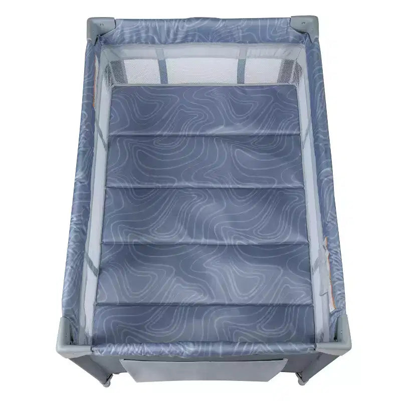 Culla a Dondolo Cosco con Box - Organic Waves: Si ripiega per un facile trasporto, Struttura in plastica e alluminio, Superficie in rete