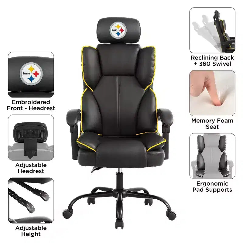 Sedia da ufficio NFL Pittsburgh Steelers Champ