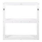 Scaffale a 3 ripiani in legno bianco, 71 cm x 20 cm x 79 cm, Ring - Kate & Laurel All Things Decor: Espositore contenitore stile Mid-Century