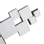 Olivia & May 48"X21" Glass Geometric Room Wall Mirror with Square Mirrors Silver