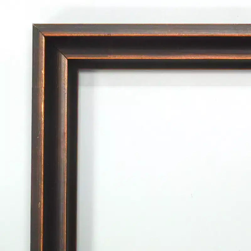 20" x 26" Non-Beveled Scoop Wood Bathroom Wall Mirror Dark Bronze - Amanti Art: Rectangle, Modern Style, Wall Mounted, Includes Hardware