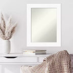 Specchio da parete bianco senza smussatura 24" x 30" per armadietto - Amanti Art