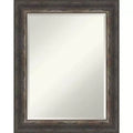 23" x 29" Bark Rustic Char Framed Wall Mirror Brown - Amanti Art: Modern Beveled Glass, No Assembly Required