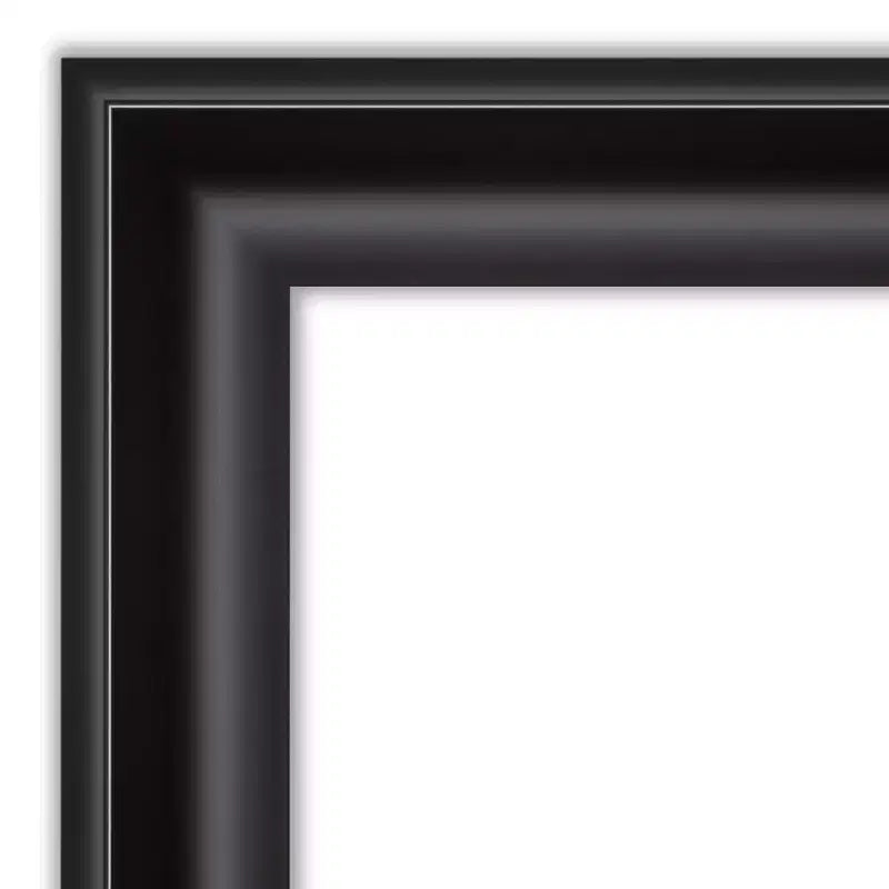 Specchio da parete nero Grand non smussato da 32" x 32" - Amanti Art