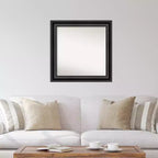 Specchio da parete nero Grand non smussato da 32" x 32" - Amanti Art