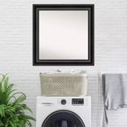 Specchio da parete nero Grand non smussato da 32" x 32" - Amanti Art