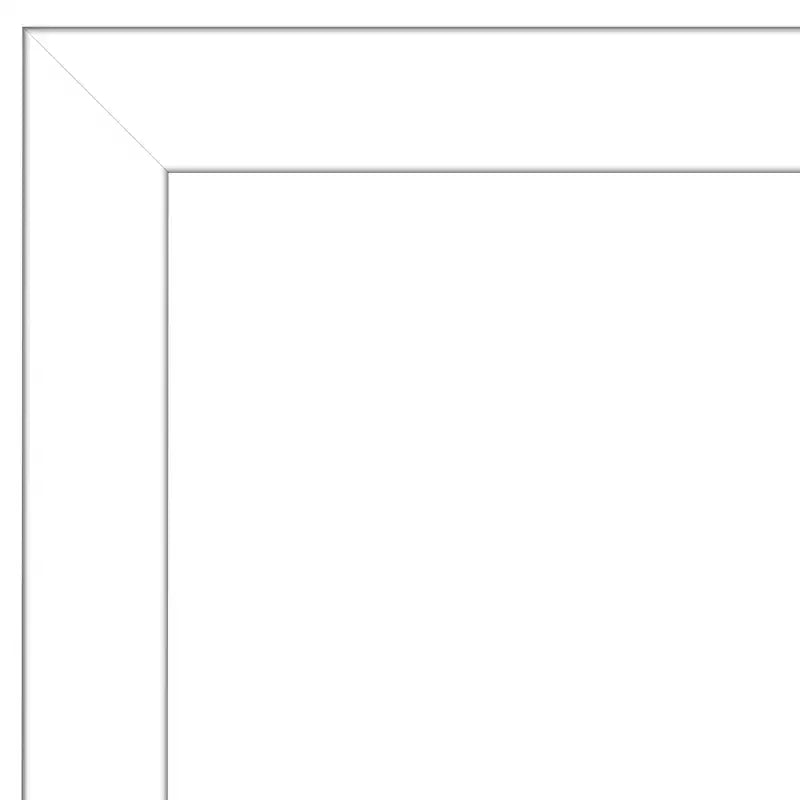 Specchio da parete bianco a cuneo non smussato da 30" x 30" - Amanti Art