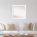 Specchio da parete bianco a cuneo non smussato da 30" x 30" - Amanti Art