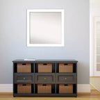 Specchio da parete bianco a cuneo non smussato da 30" x 30" - Amanti Art
