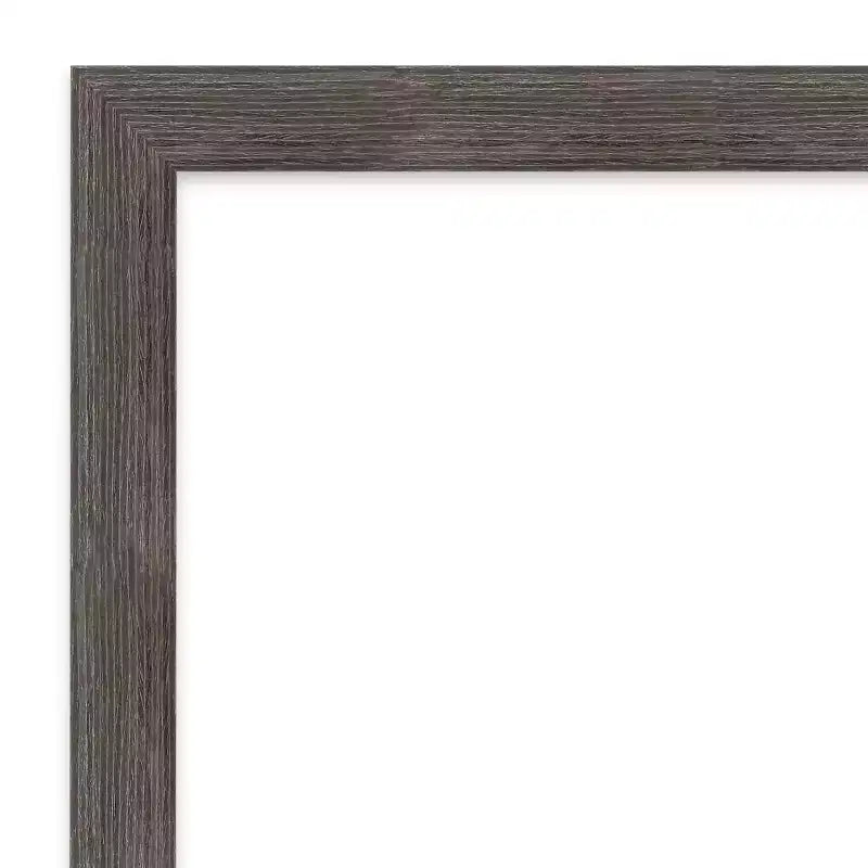 17"x51" Pinstripe Wood Framed Full Length On the Door Mirror Lead Gray - Amanti Art: Wall Mount, No Assembly Required