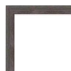 17"x51" Pinstripe Wood Framed Full Length On the Door Mirror Lead Gray - Amanti Art: Wall Mount, No Assembly Required