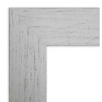 40" x 28" Non-Beveled Shiplap White Wood Bathroom Wall Mirror - Amanti Art: Includes Mounting Hardware, Rectangle Shape