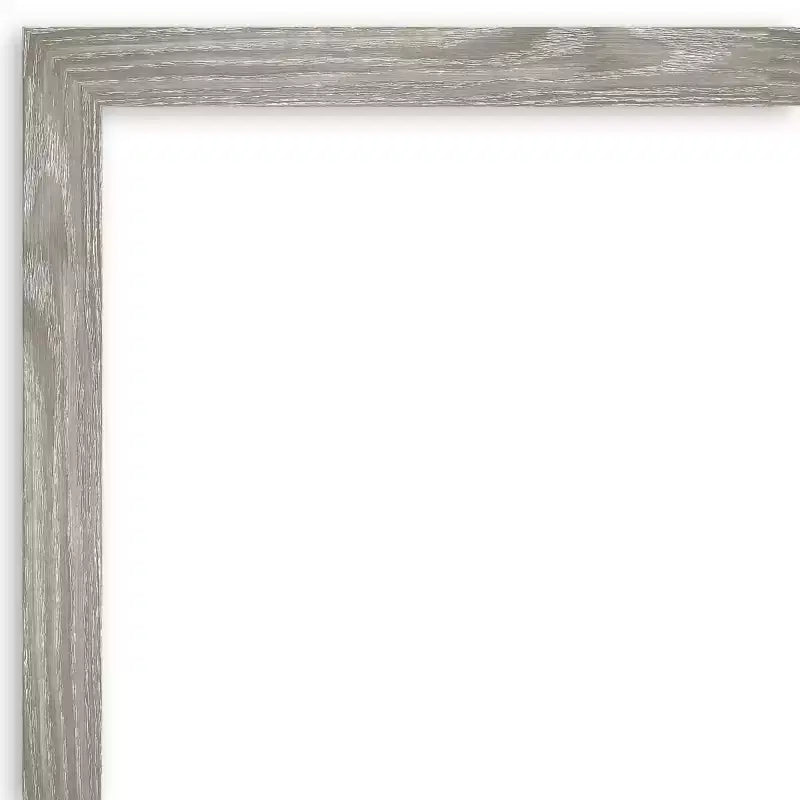 41" x 30" Non-Beveled Dove Gray Wash Square Wall Mirror - Amanti Art