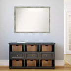 41" x 30" Non-Beveled Dove Gray Wash Square Wall Mirror - Amanti Art