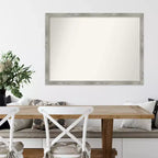 41" x 30" Non-Beveled Dove Gray Wash Square Wall Mirror - Amanti Art