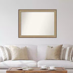 Specchio da parete elegante bronzo spazzolato non bisellato 43" x 32" - Amanti Art: Cornice in polistirene, include accessori di montaggio