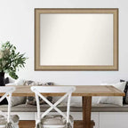 Specchio da parete elegante bronzo spazzolato non bisellato 43" x 32" - Amanti Art: Cornice in polistirene, include accessori di montaggio