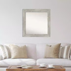 32" x 32" Non-Beveled Dove Gray Wash Wall Mirror - Amanti Art