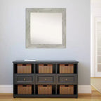 32" x 32" Non-Beveled Dove Gray Wash Wall Mirror - Amanti Art