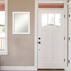 22" x 28" Non-Beveled Vanity White Narrow Wall Mirror - Amanti Art