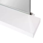 22" x 30" Fosset Frameless Mirror with Shelf White - Kate & Laurel All Things Decor: Chic Bathroom Vanity, Wall Mount