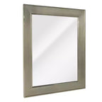 29" x 35" Pave Wall Mirror in Brushed Nickel - Head West: Modern Rectangular, Polystyrene Frame, No Assembly Required