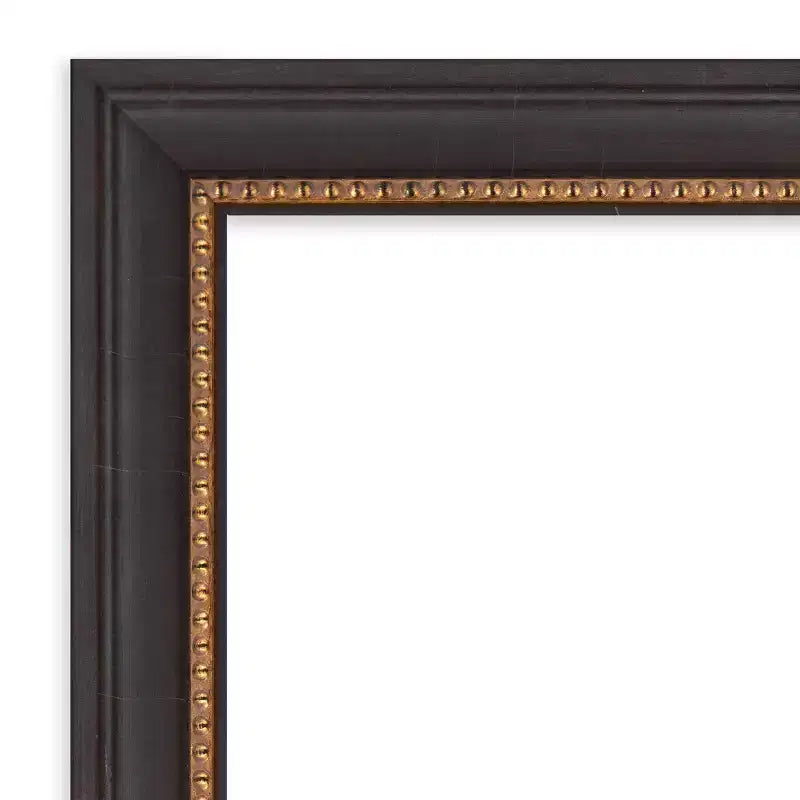 23" x 23" Beveled Ashton Black Wood Wall Mirror - Amanti Art: Modern Square, No Assembly Required