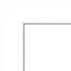 Amanti Art 43" x 32" Specchio da parete Corvino White Wood senza smussature: Design Rettangolare Moderno, Ferramenta per il Montaggio Inclusa