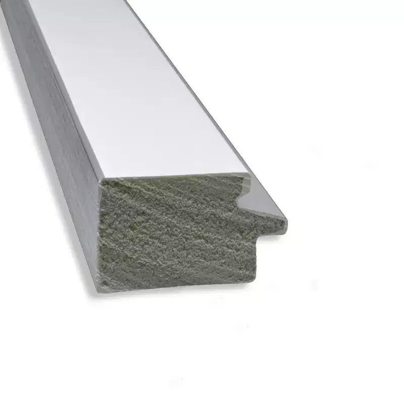 Specchio da parete stretto 29" x 29" senza smussature in Eva bianco e argento - Amanti Art: quadrato moderno, cornice in polistirene, accessori di montaggio inclusi