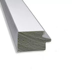 Specchio da parete stretto 29" x 29" senza smussature in Eva bianco e argento - Amanti Art: quadrato moderno, cornice in polistirene, accessori di montaggio inclusi