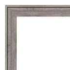 43" x 32" Non-Beveled Regis Barn Wood Gray Wood Wall Mirror - Amanti Art