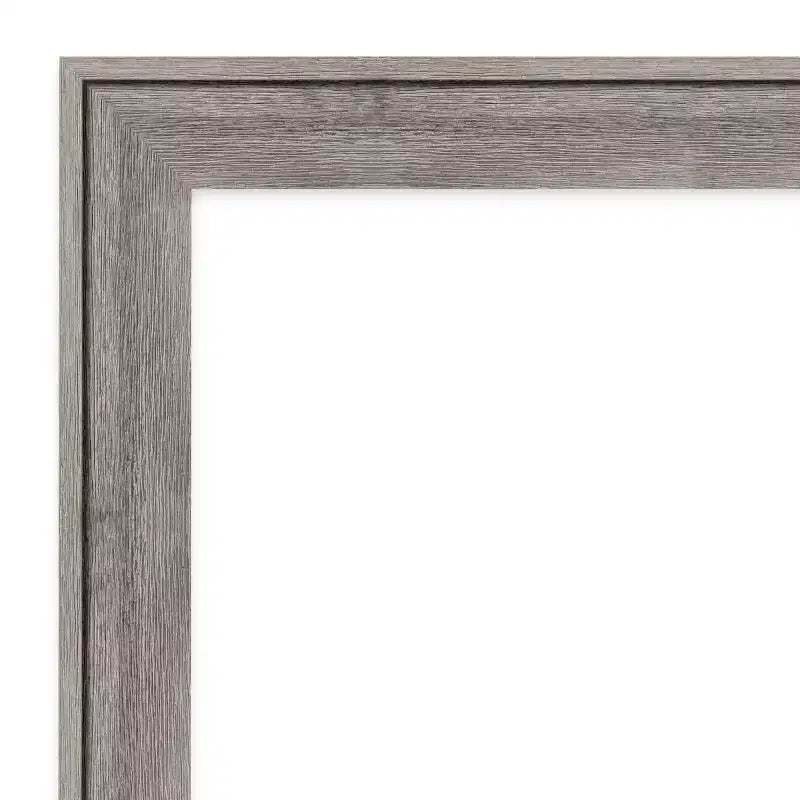 43" x 32" Non-Beveled Regis Barn Wood Gray Wood Wall Mirror - Amanti Art