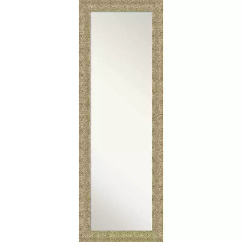 18" x 52" Non-Beveled Mosaic Gold Full Length on The Door Mirror - Amanti Art: Hangable, Polystyrene Frame