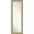 18" x 52" Non-Beveled Mosaic Gold Full Length on The Door Mirror - Amanti Art: Hangable, Polystyrene Frame