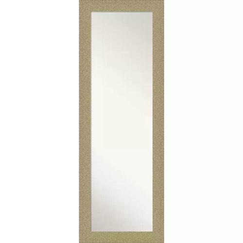 18" x 52" Non-Beveled Mosaic Gold Full Length on The Door Mirror - Amanti Art: Hangable, Polystyrene Frame