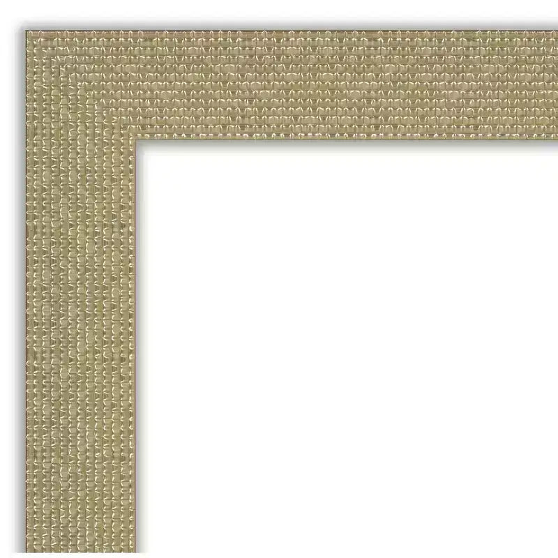 Specchio a tutta lunghezza Amanti Art mosaico dorato non smussato da 18" x 52" da appendere alla porta - Telaio in polistirene