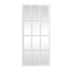 Wood Window Pane Inspired Wall Mirror White - Olivia & May: Farmhouse Entryway Decor, 48x22" Rectangle