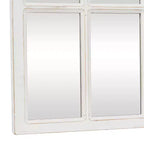 Wood Window Pane Inspired Wall Mirror White - Olivia & May: Farmhouse Entryway Decor, 48x22" Rectangle