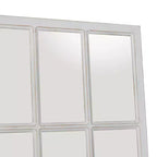 Wood Window Pane Inspired Wall Mirror White - Olivia & May: Farmhouse Entryway Decor, 48x22" Rectangle