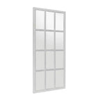 Wood Window Pane Inspired Wall Mirror White - Olivia & May: Farmhouse Entryway Decor, 48x22" Rectangle