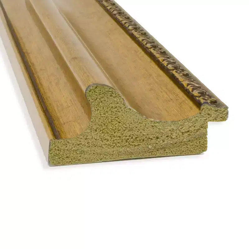 20" x 54" Non-Beveled Parlor Gold Full Length on The Door Mirror - Amanti Art: Includes Hooks, Polystyrene Frame, No Assembly Required