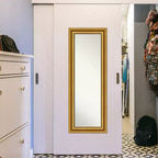 20" x 54" Non-Beveled Parlor Gold Full Length on The Door Mirror - Amanti Art: Includes Hooks, Polystyrene Frame, No Assembly Required