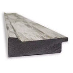 33" x 27" Non-Beveled Crackled Bathroom Wall Mirror Metallic Silver - Amanti Art: Rectangle, Polystyrene Frame, Wall Mounted