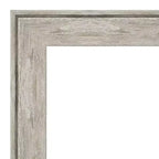 33" x 27" Non-Beveled Crackled Bathroom Wall Mirror Metallic Silver - Amanti Art: Rectangle, Polystyrene Frame, Wall Mounted