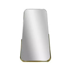 14" x 24" Thin Raised Lip Partial Metal Framed Oblong Accent Mirror Gold - Head West