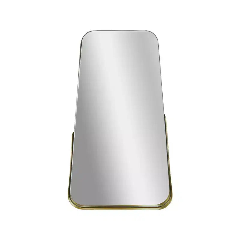14" x 24" Thin Raised Lip Partial Metal Framed Oblong Accent Mirror Gold - Head West
