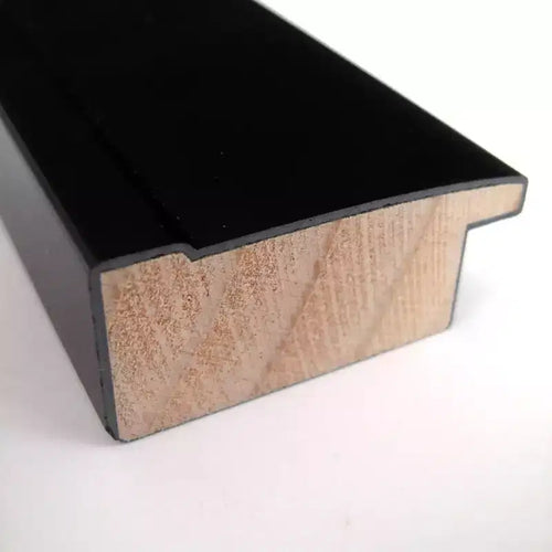 Specchio da parete per bagno in legno nero non smussato 40" x 28" - Amanti Art: rettangolare moderno, include hardware di montaggio